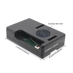 New High Quality Black ABS Case for Raspberry Pi 3/3+ with Cooling FAN Vent image 3