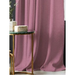 Urban Space Solid Blackout Curtains Window Herringbone Design Pink-picture-44