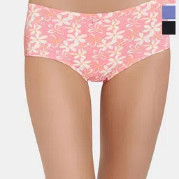 Zivame Girls Pack Of 3 Floral Printed Cotton Hipster Briefs-picture-31