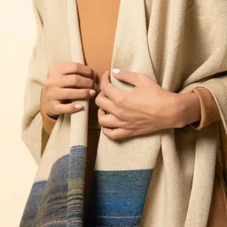 KHALEEJ Colourblocked Wool Front-Open Longline Sweater image 2