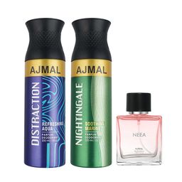 Ajmal Set of 3 Distraction Deo Nightingale Deo Neea EDP-34