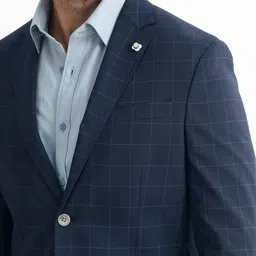 RARE RABBIT Men Checked Single Breasted Tailored Fit Two Piece Suit image 4
