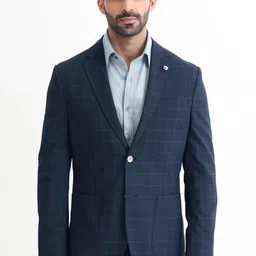 RARE RABBIT Men Checked Single Breasted Tailored Fit Two Piece Suit image 3