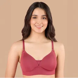 Nykd by Nykaa Adapt360° Lift & Support Padded Non Wired Barely There T-Shirt Bra NYB362 Brick Red-picture-26