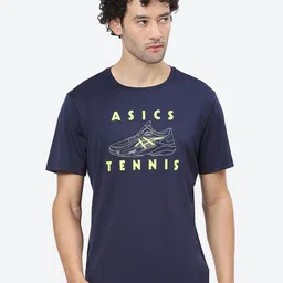 ASICS COURT SHOES Typography Round Neck T-Shirt-image-63