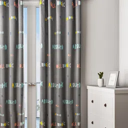 URBAN DREAM Kids Grey & Red Printed Door Curtain-21