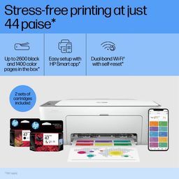 HP Ink Advantage Ultra 4826 Print, Copy, Scan, Self Reset Dual Band WiFi, 2 Sets of Inbox Cartridges, Smart App Setup. Print per Page (44p for B/W and 81p for Colour), Ideal for Home image 4