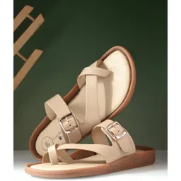 EGOSS Women Lady Boss Premium Genuine Leather Sandals - Beige-picture-35