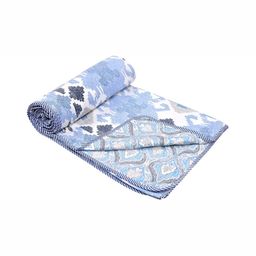 RF RELAXFEEL Blue & White Ethnic Motifs Cotton Heavy Winter 150 GSM Double Bed Dohar-image-76