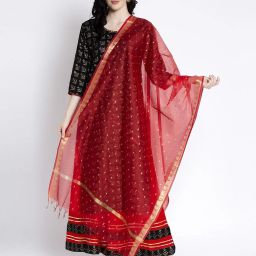clora creation Printed Silk Dupatta image 1