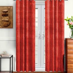 cortina eyelet curtain Set of 2 Printed Long Door Curtains image 1
