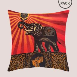 molcha by babita singh Digital Printed Set of 5 Cushion Covers image 1