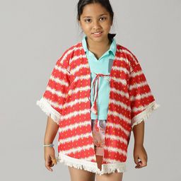 kiddopanti Tie & Dye Open-Front Kaftan Shrug image 1