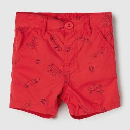 max Boys Graphic Print Regular Fit Shorts with Insert Pockets image 1