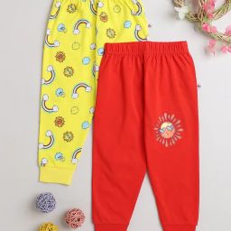 bumzee Boys Pack of 2 Printed Joggers with Elasticated Waist image 1