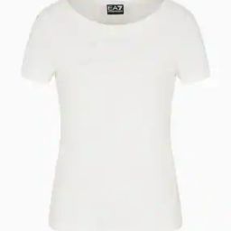Logo Series Stretch-Cotton Boat-Neck T-Shirt-image-66