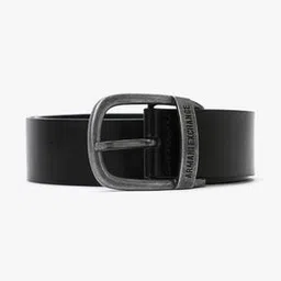 Leather Belt with Pin-Buckle Closure-image-100
