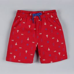 plumtree Pack of 2 Printed Shorts with Drawstring Waist image 2
