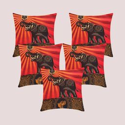 molcha by babita singh Digital Printed Set of 5 Cushion Covers image 2