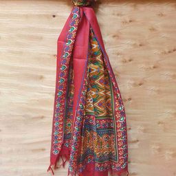 molcha by babita singh Abstract Print Dupatta with Tassels image 2
