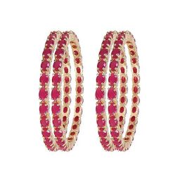 the pari Set of 8 Ruby-Studded Bangles image 2
