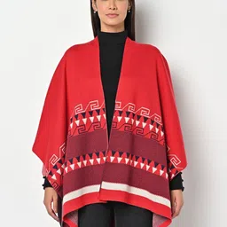 american eye Geometric-Knit Open-Front Shrug image 2