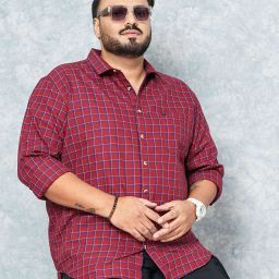hardsoda Men Checked Regular Fit with Patch Pocket image 2