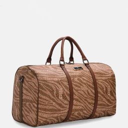 esbeda Typographic Print Duffle Bag with Detachable Strap image 2