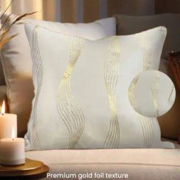 urban space Set of 2 Foil Print Cushion Covers 18" x 18" image 2