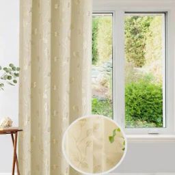 urban space Leaf Print Eyelet Window Curtain image 2