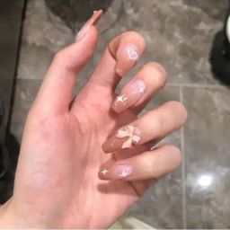 pink truck Set of 24 Artificial Reusable Nails image 2