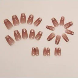 pink truck Set of 24 Artificial Reusable Nails  image 2