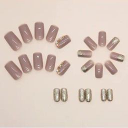 pink truck Set of 24 Artificial Reusable Nails  image 2