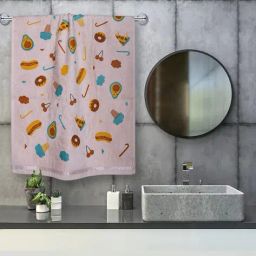 rangoli Set of 2 Printed Towels with Contrast Border image 2