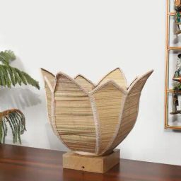 devansh Table Lamp with Lotus Bamboo Shade   image 2