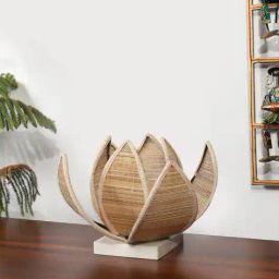 devansh Table Lamp with Lotus Bamboo Shade   image 2