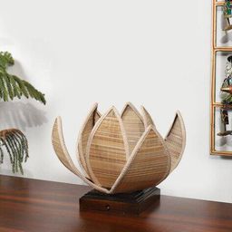 devansh Table Lamp with Lotus Bamboo Shade   image 2