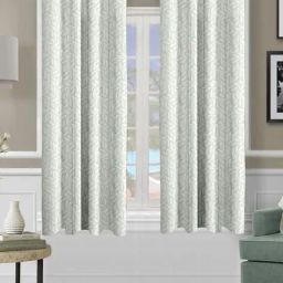 cortina eyelet curtain Set of 2 Leaf Print Window Curtians image 2