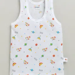 bumzee Boys Pack of 3 Graphic Print Regular Cotton Vests image 2