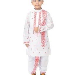 new gen Boys Printed Kurta Pyjama Set image 2