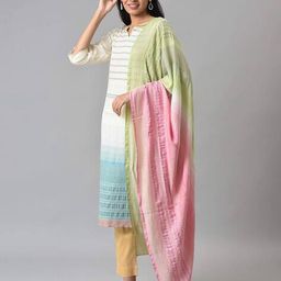 aurelia Women Zari Striped Dupatta image 2
