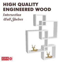 usha shriram Set of 4 Square Shaped Shelves image 2