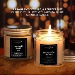 aromahpure Set of 2 Floral Scented Soy Wax Candle Jars image 2