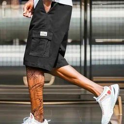 poshax Men Regular Fit Cargo Shorts with Insert Pockets image 2