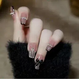 pink truck Set of 24 Artificial Reusable Nails  image 2