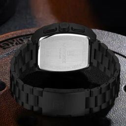 naviforce Men NF8066 B B B Chronograph Watch with Push-Button Clasp image 2