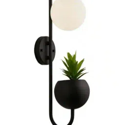 homesake Geometric Wall Lamp with Storage Planter image 2