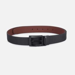 louis philippe Men Patterned Belt with Pin-Buckle Closure image 2