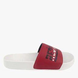 red tape Open-Toe Slip-On Flat Slides image 2
