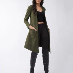 pannkh Open-Front Shrug with Patch Pockets image 2